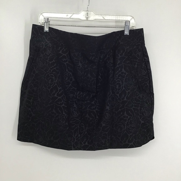 Orvis Women’s Cheetah Print Travel Skort Casual Weekend Black Size Large - Picture 1 of 8